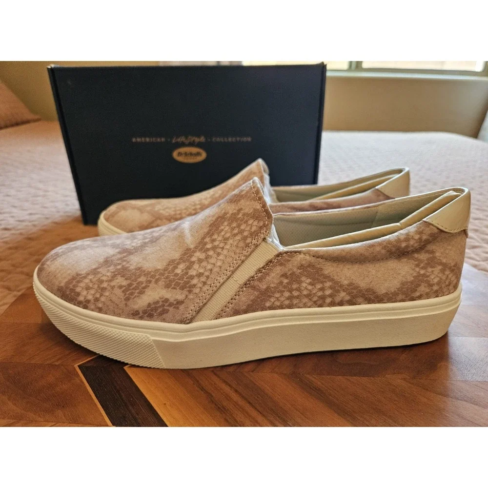 Dr. Scholl's Women's Nova, Sand Snake Print Slip-On Sneakers, Size 10M